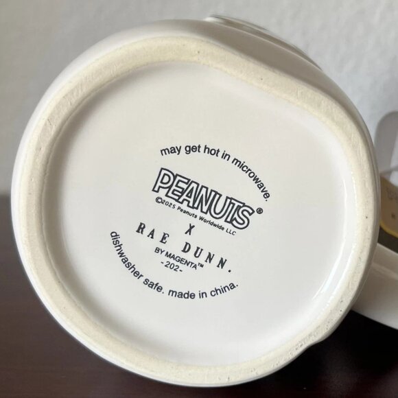 Rae Dunn Peanuts SNOOPY Tee Time Golf Coffee Mug Father's Day Double Sided NWT - Picture 4 of 4